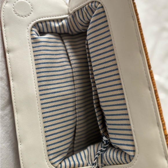 Draper James Blue and White Wicker Clutch - Picture 4 of 5